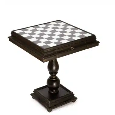 Jeu d'Échecs Fantaisie Staunton XL - Table Échiquier en bois et Albâtre & Pièces en bois et laiton massif