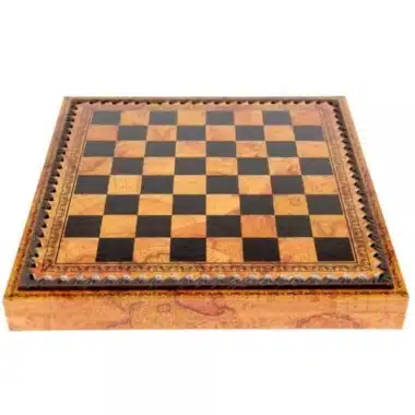 Jeu d'échecs Romains vs Barbare - Échiquier, Jeu de Dames et Backgammonen en Similicuir avec compartiment de rangement & Jeu d'Échecs en Métal et Bois – Image 9