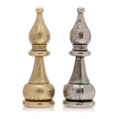 Grand Jeu d'Echecs Staunton en Metal et Echiquier en Similicuir Ancienne Carte du Monde – Image 8