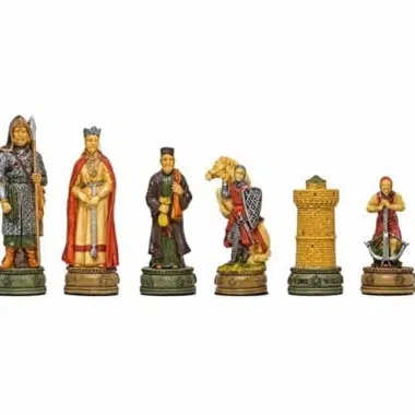 Jeu d'Echecs Camelot - Échiquier Similicuir & Jeu d'échecs en Résine – Image 5