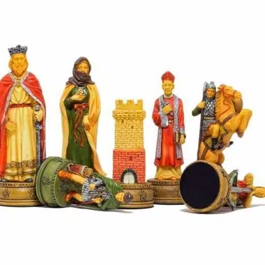Jeu d'Echecs Camelot - Échiquier Similicuir & Jeu d'échecs en Résine – Image 4