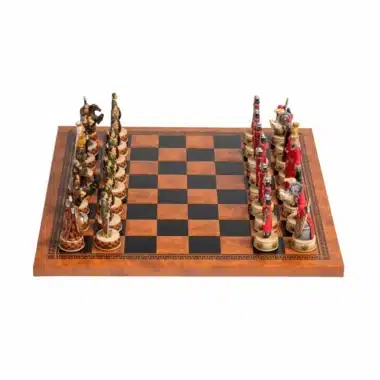 Jeu d'Echecs Guerre d'Indépendance de l'Ecosse en Résine & Échiquier en Similicuir – Image 10