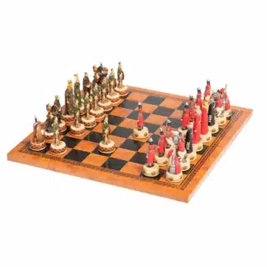 Jeu d'Echecs Guerre d'Indépendance de l'Ecosse en Résine & Échiquier en Similicuir – Image 11