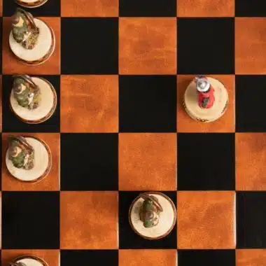 Jeu d'Echecs Guerre d'Indépendance de l'Ecosse en Résine & Échiquier en Similicuir – Image 7