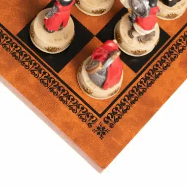 Jeu d'Echecs Guerre d'Indépendance de l'Ecosse en Résine & Échiquier en Similicuir – Image 9