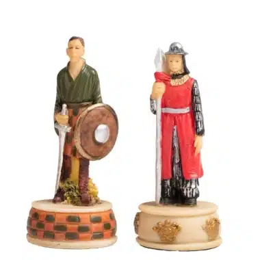 Jeu d'Echecs Guerre d'Indépendance de l'Ecosse en Résine & Échiquier en Similicuir – Image 16