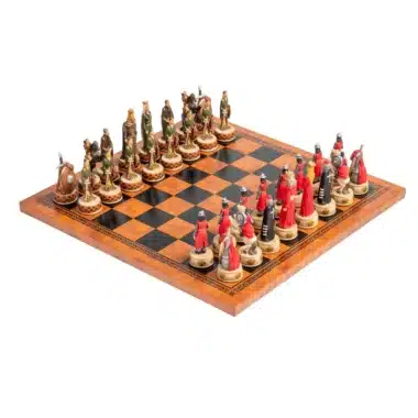 Jeu d'Echecs Guerre d'Indépendance de l'Ecosse en Résine & Échiquier en Similicuir – Image 12