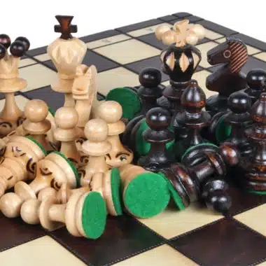 Jeu d'Echecs Pliable en Bois Pearl – Image 6