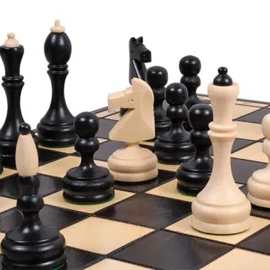Echiquier Pliable et Jeu d'Echecs en Bois avec Rangement – Image 5
