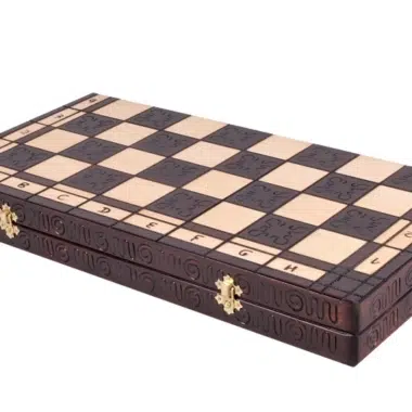 Grand Jeu d'Echecs et Echiquier Pliable en Bois avec Rangement – Image 8