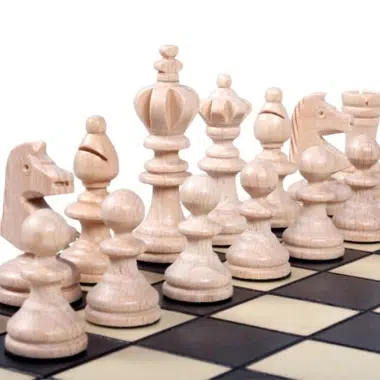 Petites Pieces Echecs en Bois et Plateau de Jeu en Bois Alphanumerique et Pliant – Image 4