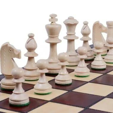 Echiquier Pliable et Jeu d Echecs en Bois avec Rangement – Image 4