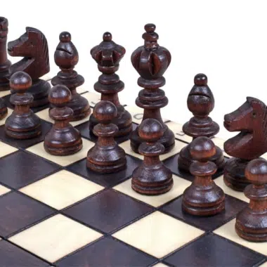 Petites Pieces Echecs en Bois et Plateau de Jeu en Bois Alphanumerique et Pliant – Image 3