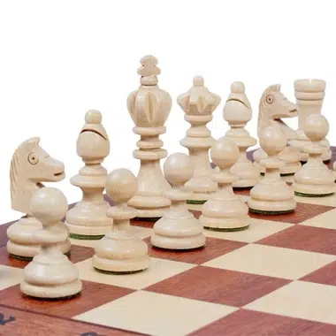 Jeu d'Echecs Pliable en Bois Olympic – Image 4