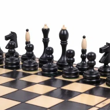 Echiquier Pliable et Jeu d'Echecs en Bois avec Rangement – Image 3