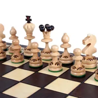 Jeu d'Echecs Pliable en Bois Pearl – Image 5