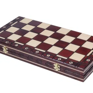 Echiquier Pliable et Jeu d Echecs en Bois avec Rangement – Image 6