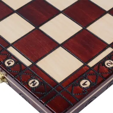 Echiquier Pliable et Jeu d Echecs en Bois avec Rangement – Image 7
