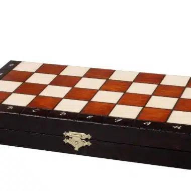 Petit Jeu d'Echecs Magnetique en Bois avec Rangement – Image 9