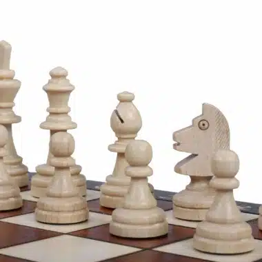 Petit Jeu d'Echecs Magnetique en Bois avec Rangement – Image 6