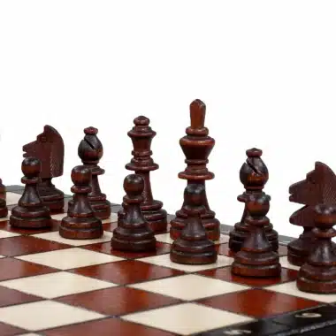 Petit Jeu d'Echecs Magnetique en Bois avec Rangement – Image 5