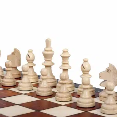 Petit Jeu d'Echecs Magnetique en Bois avec Rangement – Image 4