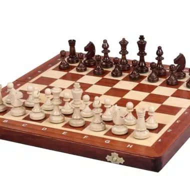 Pieces Echecs et Plateau de jeu Pliable en Bois