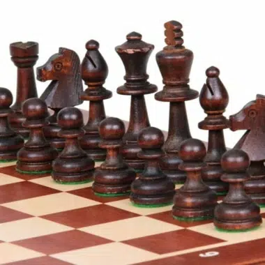 Echiquier Pliable et Jeu d'Echecs en Bois avec Rangement – Image 3