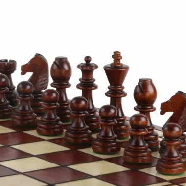 Grand Jeu d'Echecs Pliant en Bois avec Rangement – Image 3
