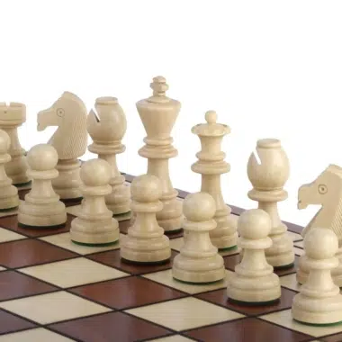 Grand Jeu d'Echecs Pliant en Bois avec Rangement – Image 4