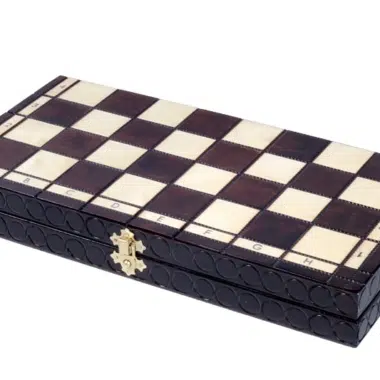Jeu d'Echecs et Echiquier en Bois Pliant avec Rangement – Image 8