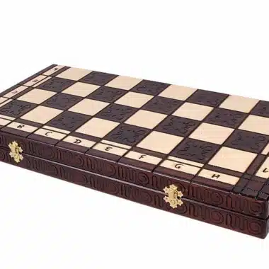 Jeu d'Echecs et Echiquier en Bois Pliable – Image 8
