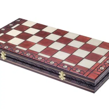 Grandes Pieces Echecs Decoratives en Bois et Echiquier Pliant avec Rangement – Image 8