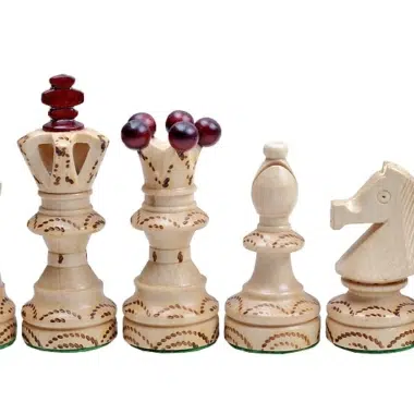 Grandes Pieces Echecs Decoratives en Bois et Echiquier Pliant avec Rangement – Image 6