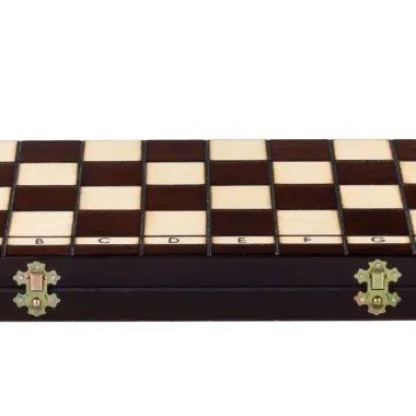 Jeu d'Echecs en Bois et Echiquier Pliable en Bois avec Rangement – Image 8