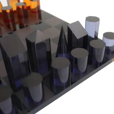 Jeu d'Echecs Cylindrique et Echiquier en Plexiglas avec Rangement – Image 4