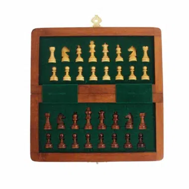 Jeu d'Echecs en Bois et Magnétique Staunton - 5 Tailles – Image 3