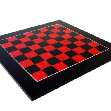 Pieces Echecs Artistiques en Laiton et Echiquier en Bois de Bruyere Laqué – Image 5