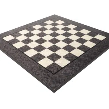 Grand Jeu d'Echec Design - Pieces Echecs en laiton et Echiquier en Bois de Bruyere et d'Erable Gris Laqué – Image 5