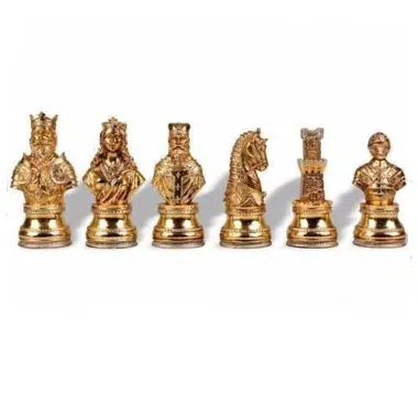 Jeu d'Echecs Medieval et Echiquier en Bois de Noyer et d'Erable avec Compartiment de Rangement – Image 8