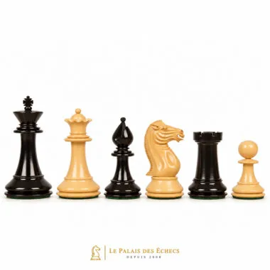 Pièces d'Échecs Staunton en Bois d'Ébène et Buis