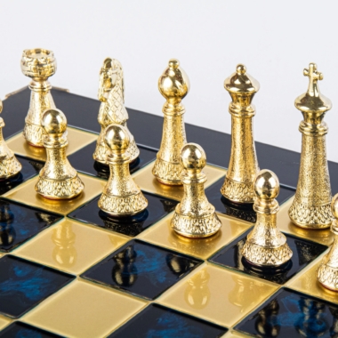 Ensemble de Jeu d'Echecs Staunton en Métal avec Coffret de Rangement – Image 10