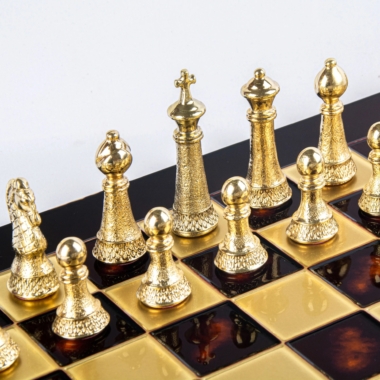 Ensemble de Jeu d'Echecs Staunton en Métal avec Coffret de Rangement – Image 20