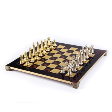 Ensemble de Jeu d'Echecs Staunton en Métal avec Coffret de Rangement – Image 3