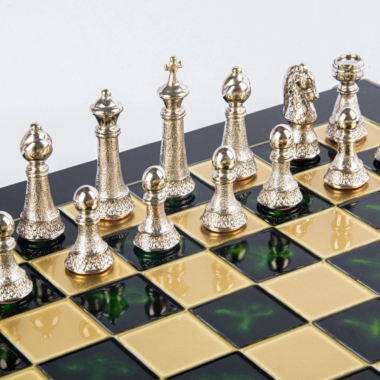 Ensemble de Jeu d'Echecs Staunton en Métal avec Coffret de Rangement – Image 6