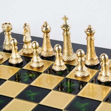 Ensemble de Jeu d'Echecs Staunton en Métal avec Coffret de Rangement – Image 5