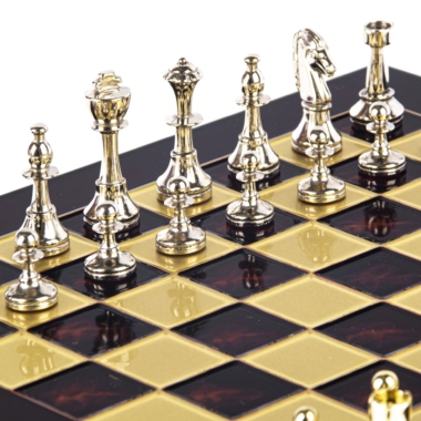 Ensemble de Jeu d'Échecs Staunton en Métal avec Coffret de Rangement – Image 31