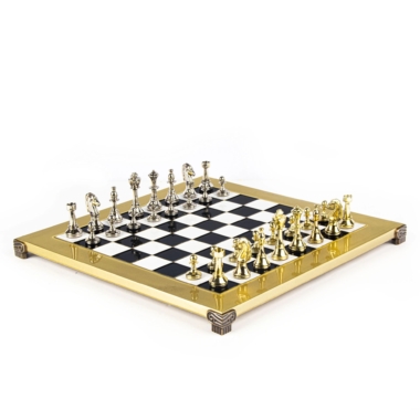Ensemble de Jeu d'Échecs Staunton en Métal avec Coffret de Rangement – Image 3