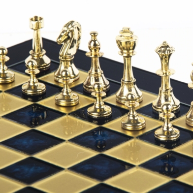 Ensemble de Jeu d'Échecs Staunton en Métal avec Coffret de Rangement – Image 15