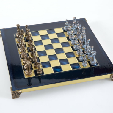 Ensemble de Jeu d'Échecs Grec et Romain en Métal - Échiquier 5 Coloris au Choix, avec Coffret de Rangement en Bois Stratifié – Image 12